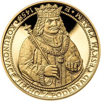 550 let od korunovace Jiřího z Poděbrad českým králem - zlatá Oz - PROOF - 1