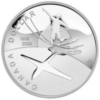 2009 100th Ann. Flight in Canada Ag B.U. Dollar brillant hors-circulation - 1
