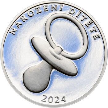 2024 Medailon k narození dítěte, Stříbrný medailon k narození dítěte 2024 - 1