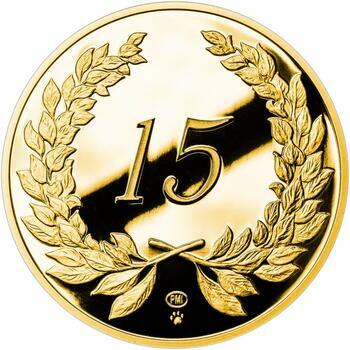 Zlatý dukát k životnímu výročí 15 let Proof, Zlatý dukát k životnímu výročí 15 let Proof - 1