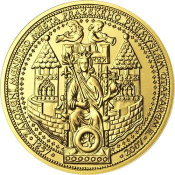 750 let od založení Menšího Města pražského Přemyslem Otakarem II. - zlato b.k. - 1