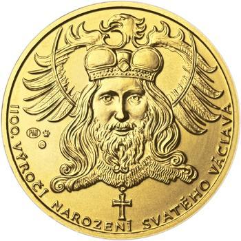1100. výročí narození sv. Václava - zlatá 1 Oz b.k. - 1
