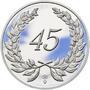 Medaile k životnímu výročí 45 let - 1 Oz stříbro Proof, 45 let - 1/3