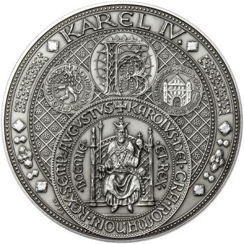 Nejkrásnější medailon III. Císař a král - 1 kg Ag patina - 1