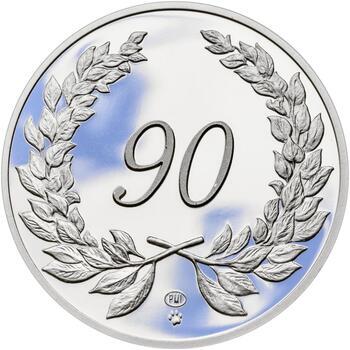 Medaile k životnímu výročí 90 let - 1 Oz stříbro Proof, 90 let - 1