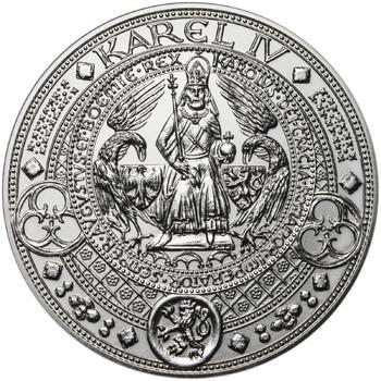 Nejkrásnější medailon II. Královská pečeť - 1 kg Ag b.k. - 1