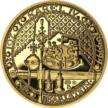 Nejkrásnější medailon IV. - Karlštejn zlato Proof - 1