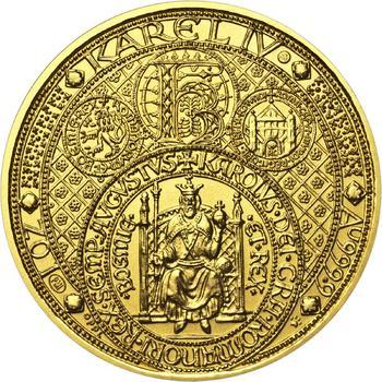 Nejkrásnější medailon III. Císař a král - 2 Oz zlato b.k. - 1