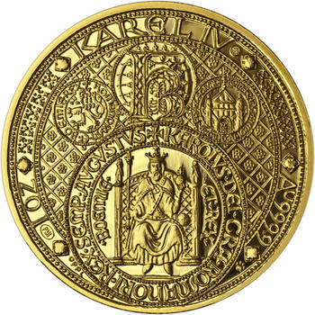 Nejkrásnější medailon III. Císař a král - 2 Oz zlato Proof - 1