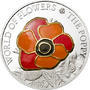 2009 Cook Island - Flowers of the World - Poppy in Cloisonné - 1/2