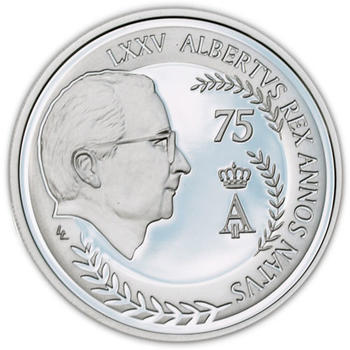 2009 75th Anniversary of King Albert II Ag Proof - 1