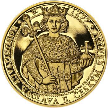 Korunovace Václava II. českým králem - zlatá Oz - PROOF - 1