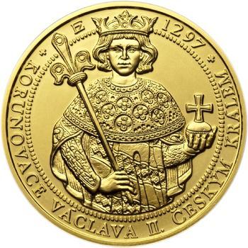 Korunovace Václava II. českým králem - zlatá Oz - b.k. - 1