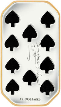 2009 Playing Card Money - Ten of Spades Silver Proof - 1