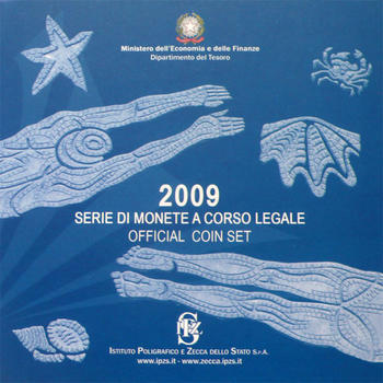 2009 Oběhové mince Itálie + € 5 Rome - XIII FINA World Championships + € 2 10 Years of EMU - 1