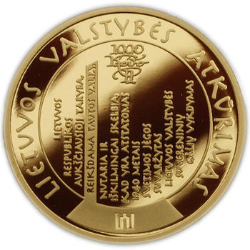 2009 Millenium name of Lithuania Au Proof - 1