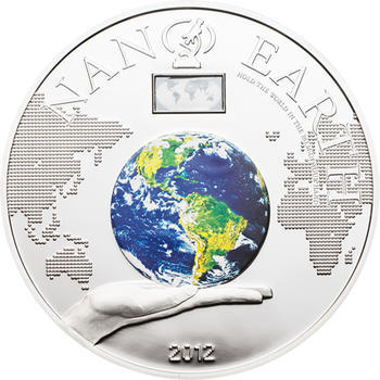 2012 Cook Island -Nano Earth - The World in Your Hand Proof - 1