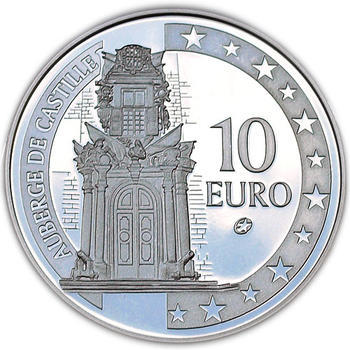 Auberge de Castillia Silver Proof 10 Eur Malta 2008 - 1
