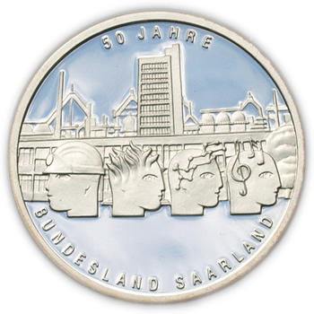 2007 Saarland Silver Proof 10 Eur - 1