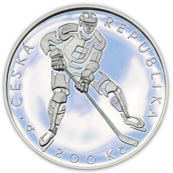 Mince ČNB - 2008 Proof -100. výročí Založení českého hokejového svazu - 1