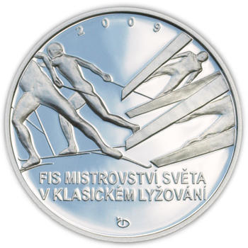 Mince ČNB - 2009 Proof - 200 Kč Mistrovství světa v Klasickém lyžování - 1