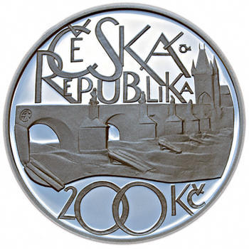 Mince ČNB - 2007 - Proof - 650. výročí  položení základního kamene Karlova mostu - 1