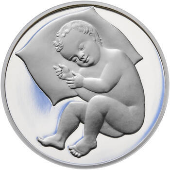Stříbrný medailon k narození dítěte - 2