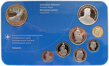 2009 Oběhové mince Švýcarsko Proof "Red Deer" - 2