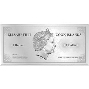 2017 Cook Islands - Skyline Dollar Foil - New York - Ag - 2