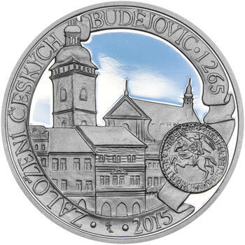 ČESKÉ BUDĚJOVICE – návrhy mince 200 Kč - sada tří Ag medailí 34 mm Proof v etui - 2