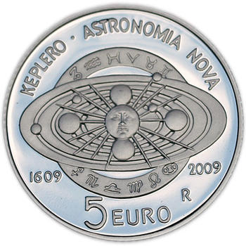 San Marino 400th Ann.of J Kepler's Astr. Nova Treaty Ag Proof - 2