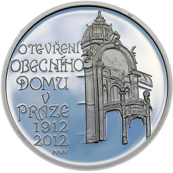 Mince ČNB - 2012 b.k. - 200 Kč  Postaven Obecní dům v Praze - 2