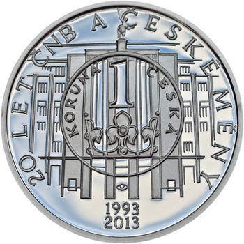 Mince ČNB - 2013 b.k. - 200 Kč 20 let ČNB a české měny - 2