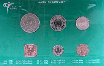 Mintset Surinam 391 Cent 2007 B.U. Cu/Ni - 2