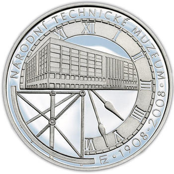 Mince ČNB - 2008 Proof - 100. výročí Založení Národního technického muzea - 2