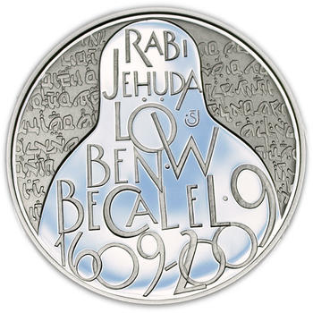 Mince ČNB - 2009 b.k. - 200 Kč 400 let úmrtí Rabí Jehuda Löw - 2