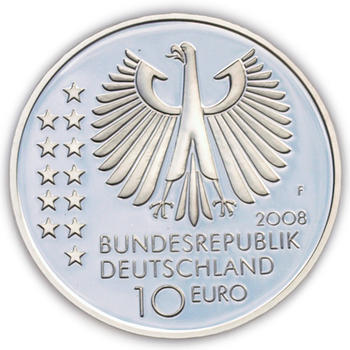 2008 Max Planck 150th Birthday Silver Proof 10 Eur - 2