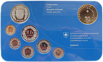 2009 Oběhové mince Švýcarsko Proof "Red Deer" - 3