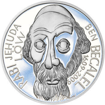 RABÍ JEHUDA LÖW – návrhy mince 200 Kč - sada I. tří Ag medailí 34 mm Proof v etui - 4