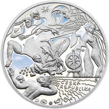 KAREL JAROMÍR ERBEN – návrhy mince 500 Kč - sada tří Ag medailí 34 mm Proof v etui - 5